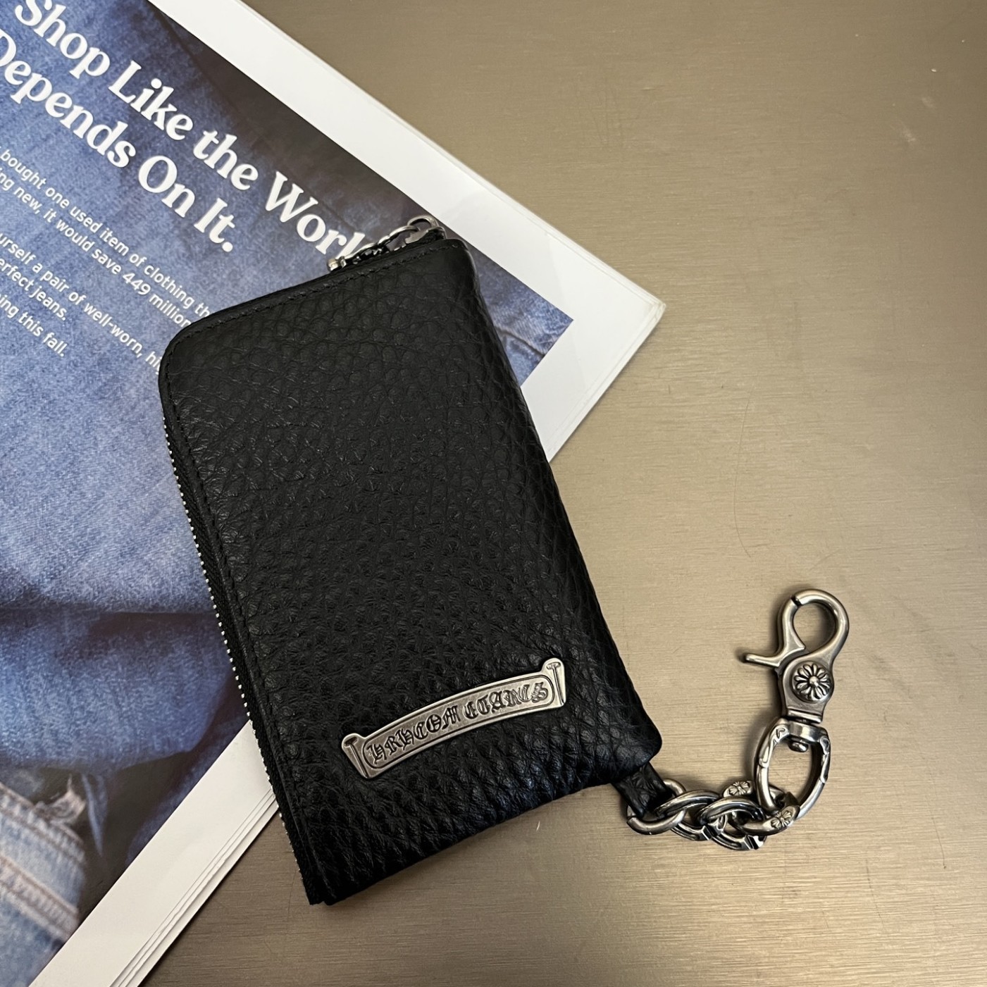 0001 Chrome Hearts クロムハーツ 小銭入れ 本革 ケース付き - 画像 (1)