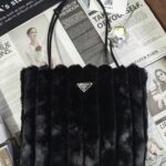 Prada プラダ ファーサンダルトートバッグ 33x24cm ノベルティ