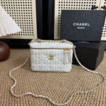 CHANEL プレゼント用 コットンツイード シャネル風ボックスバッグ 18*9*12CM - 画像 (4)