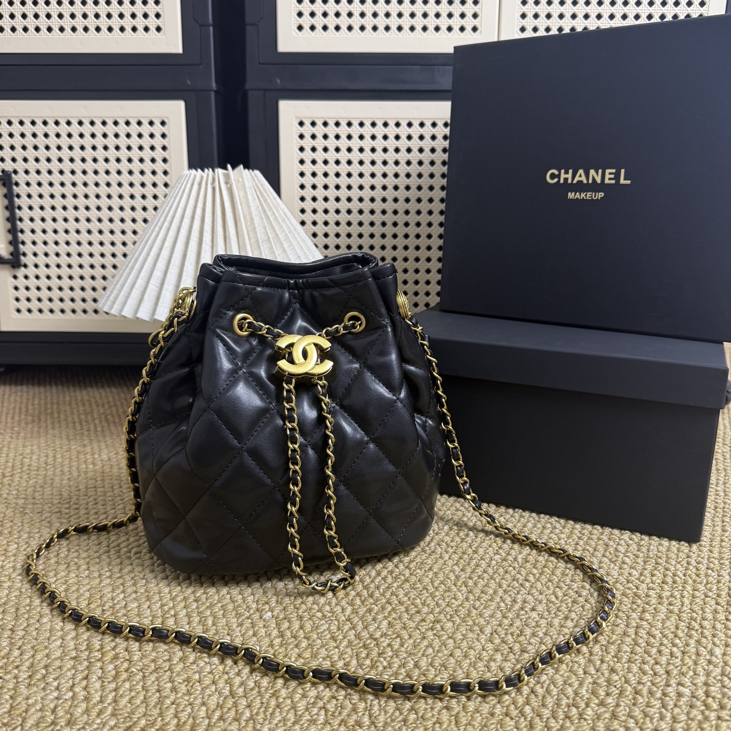0001 Chanel ゴールドコイン バケットバッグ ノベルティ 21*14*21cm - 画像 (1)