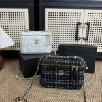 CHANEL プレゼント用 コットンツイード シャネル風ボックスバッグ 18*9*12CM - 画像 (3)