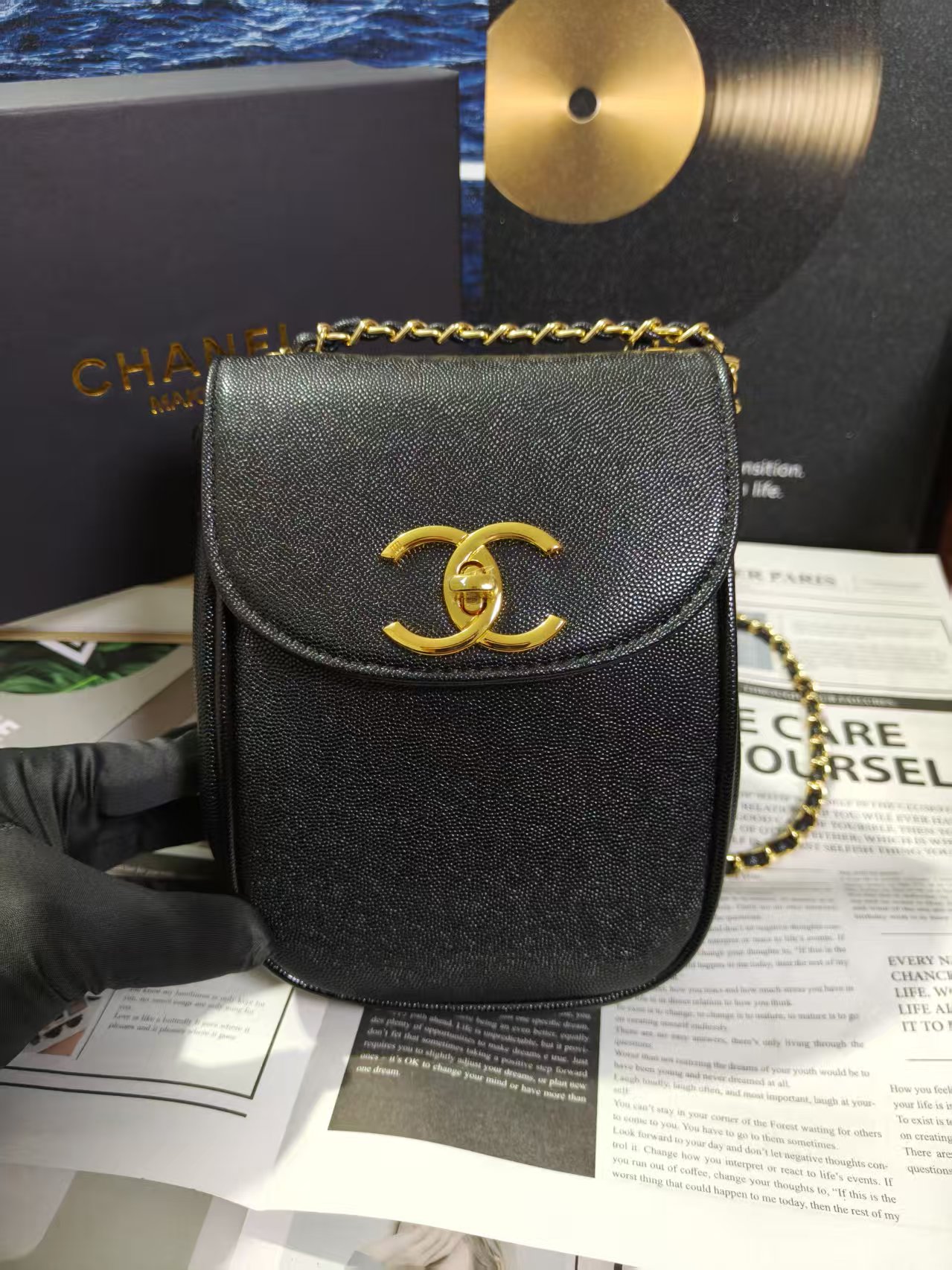 0002 Chanel ノベルティ携帯ポーチ 16*10*19cm - 画像 (1)