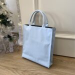 MIUMIU トートバッグ ノベルティ商品 爽やかな水色 30*33*6.5 - 画像 (2)