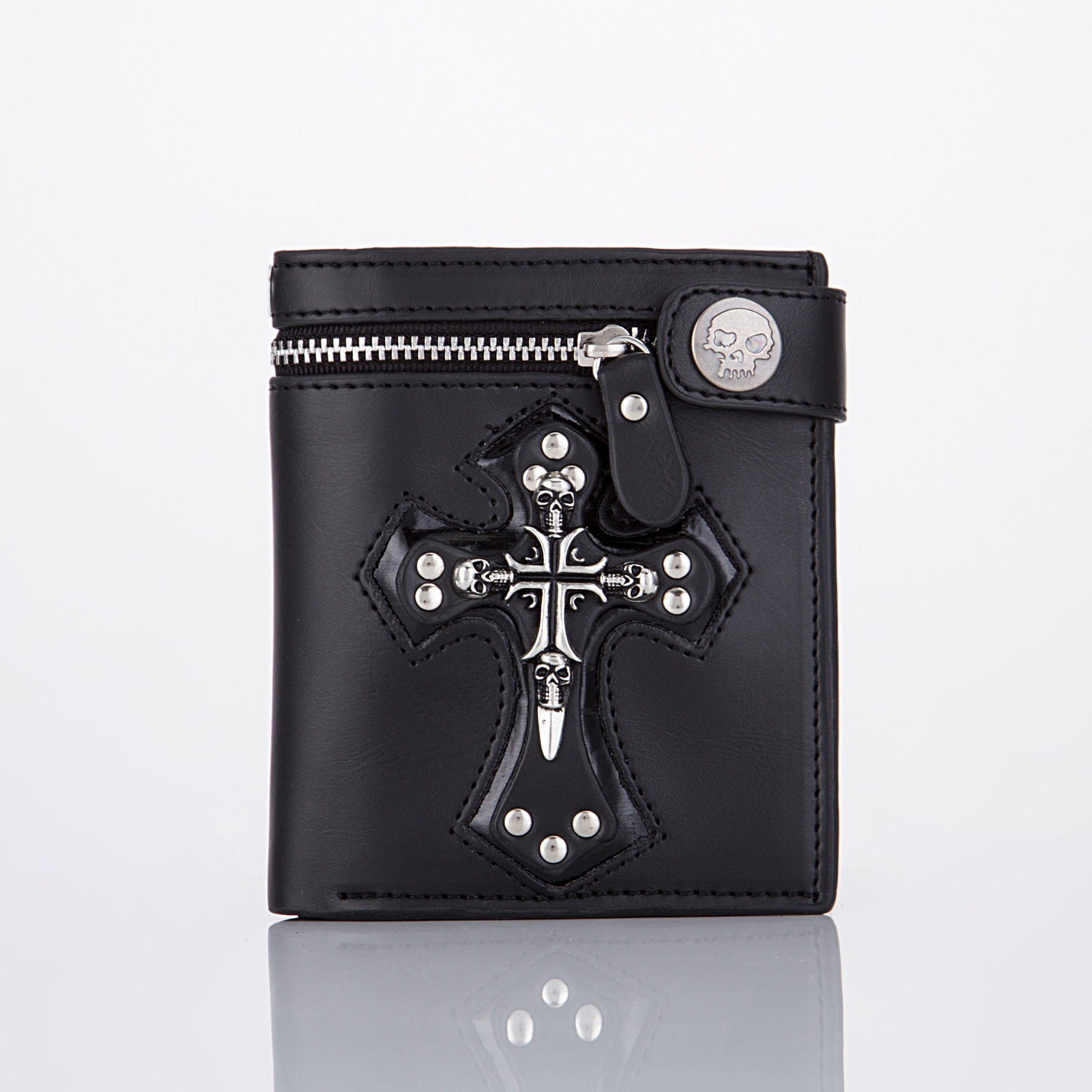 0003 Chrome Hearts クロムハーツ 二つ折り財布 小銭入れ ケース付き - 画像 (1)