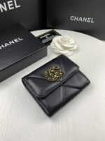 Chanel 三つ折り財布 ケース付き 0956 10*11cm - 画像 (5)