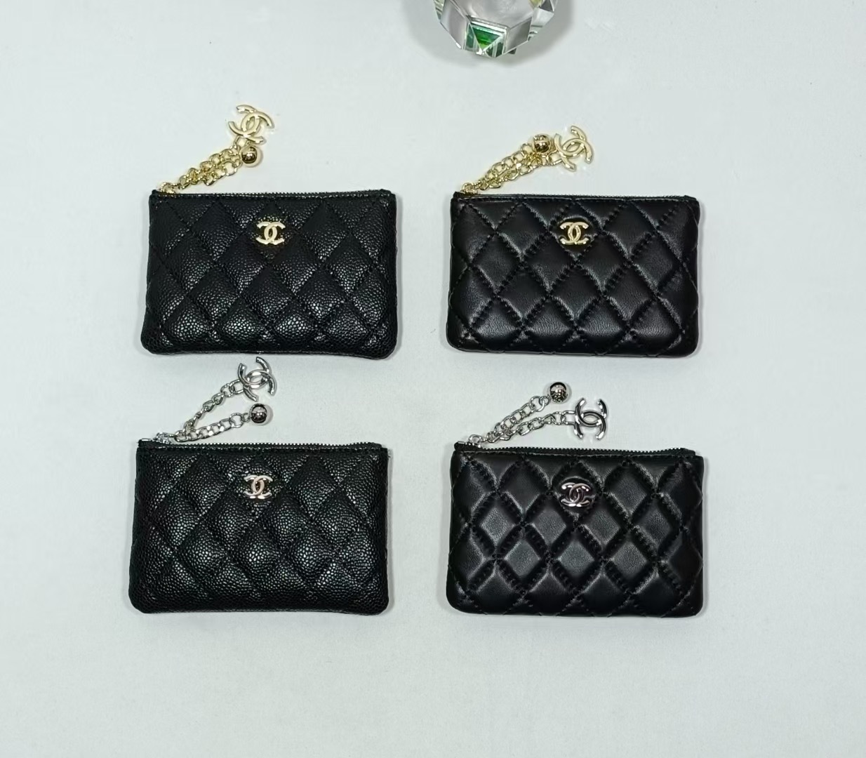 002_ZT Chanel 小銭入れ カード入れ ケース付き 6095 15*9.5CM - 画像 (1)