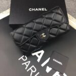 Chanel 三つ折り財布 ケース付き 羊革 0877 19.5*10*5 - 画像 (3)