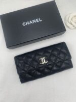 Chanel 二つ折り財布 長財布 ケース付き 1817 19*10cm - 画像 (6)