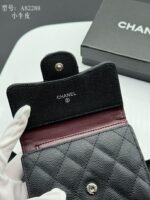 Chanel 三つ折り財布 ケース付き A82288 10*11*3cm - 画像 (12)