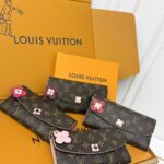 lv 花長財布 モノグラム ケース付き 19*2*10cm