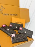 lv 花長財布 モノグラム ケース付き 19*2*10cm