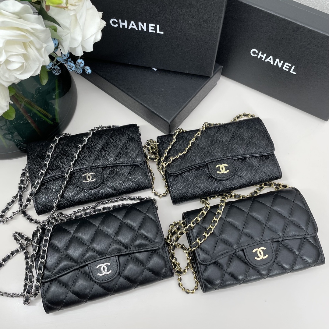 037_ZT Chanel チェーンウォレット ケース付き 81542 15*9.5*3.5cm - 画像 (1)