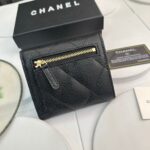 Chanel 三つ折り財布 小銭入れファスナーポケットあり ケース付き 003 11*10cm - 画像 (7)