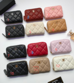 Chanel 名刺入れ 小銭入れ ケース付き 羊革 AP0216 10_9cm