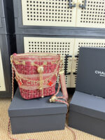 CHANEL ツィ一ドバケットバッグ ショルダーバック ノベルティ 15*11*17cm - 画像 (6)