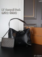 LV Carryall Dark トートバッグ 携帯ポーチ ケース付き 37*32cm - 画像 (4)