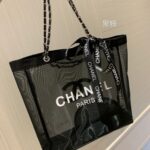 CHANEL メッシュビーチバッグ ポーチ付き 二点セット ノベルティ vip 34*9.5*35cm - 画像 (6)