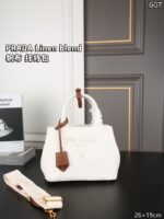 PRADA Linen blend トートバッグ ケース付き 26*19cm - 画像 (9)