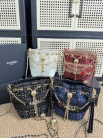 CHANEL ツィ一ドバケットバッグ ショルダーバック ノベルティ 15*11*17cm
