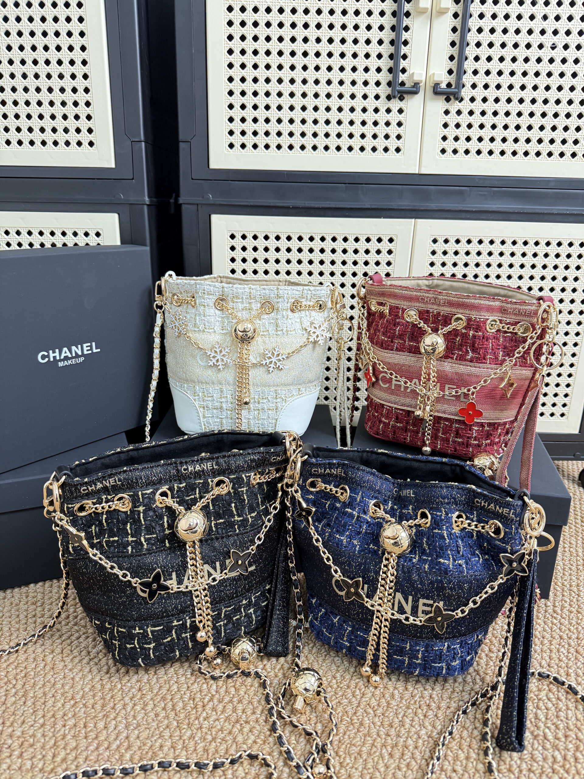 0001 CHANEL ツィ一ドバケットバッグ ショルダーバック ノベルティ 15*11*17cm - 画像 (1)
