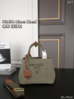 PRADA Linen blend トートバッグ ケース付き 26*19cm - 画像 (14)