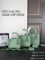 DIOR Lady Dior ハンドバッグ ショルダーバッグ ケース付き 16*14cm 20*17cm 23.5*20cm - 画像 (16)