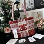 Chanel ツイード編みトートバッグ ノベルティ 24*9*21cm - 画像 (4)