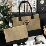 CHANEL ジュート編みトートバッグ 単品/ポーチセット ノベルティ - 画像 (6)