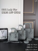 DIOR Lady Dior ハンドバッグ ショルダーバッグ ケース付き 16*14cm 20*17cm 23.5*20cm - 画像 (14)