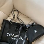 CHANEL メッシュビーチバッグ ポーチ付き 二点セット ノベルティ vip 34*9.5*35cm - 画像 (3)