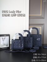 DIOR Lady Dior ハンドバッグ ショルダーバッグ ケース付き 16*14cm 20*17cm 23.5*20cm - 画像 (11)