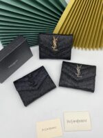 SAINT LAURENT 三つ折り財布 ケース付き 403934 12.5*10*2cm - 画像 (2)