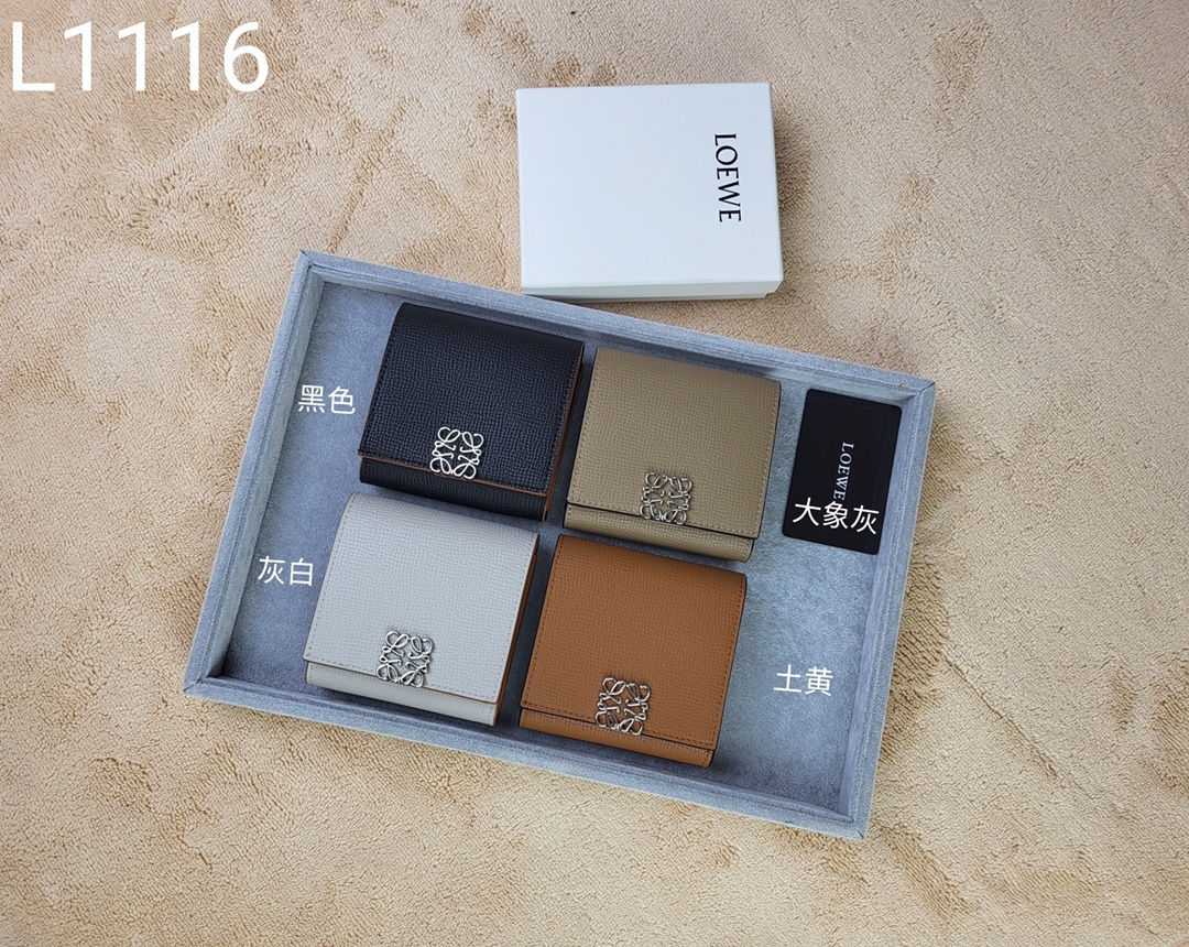 001_ZT LOEWE 二つ折り財布 カードケース カード入れ ケース付き 116 10*10.5cm - 画像 (1)