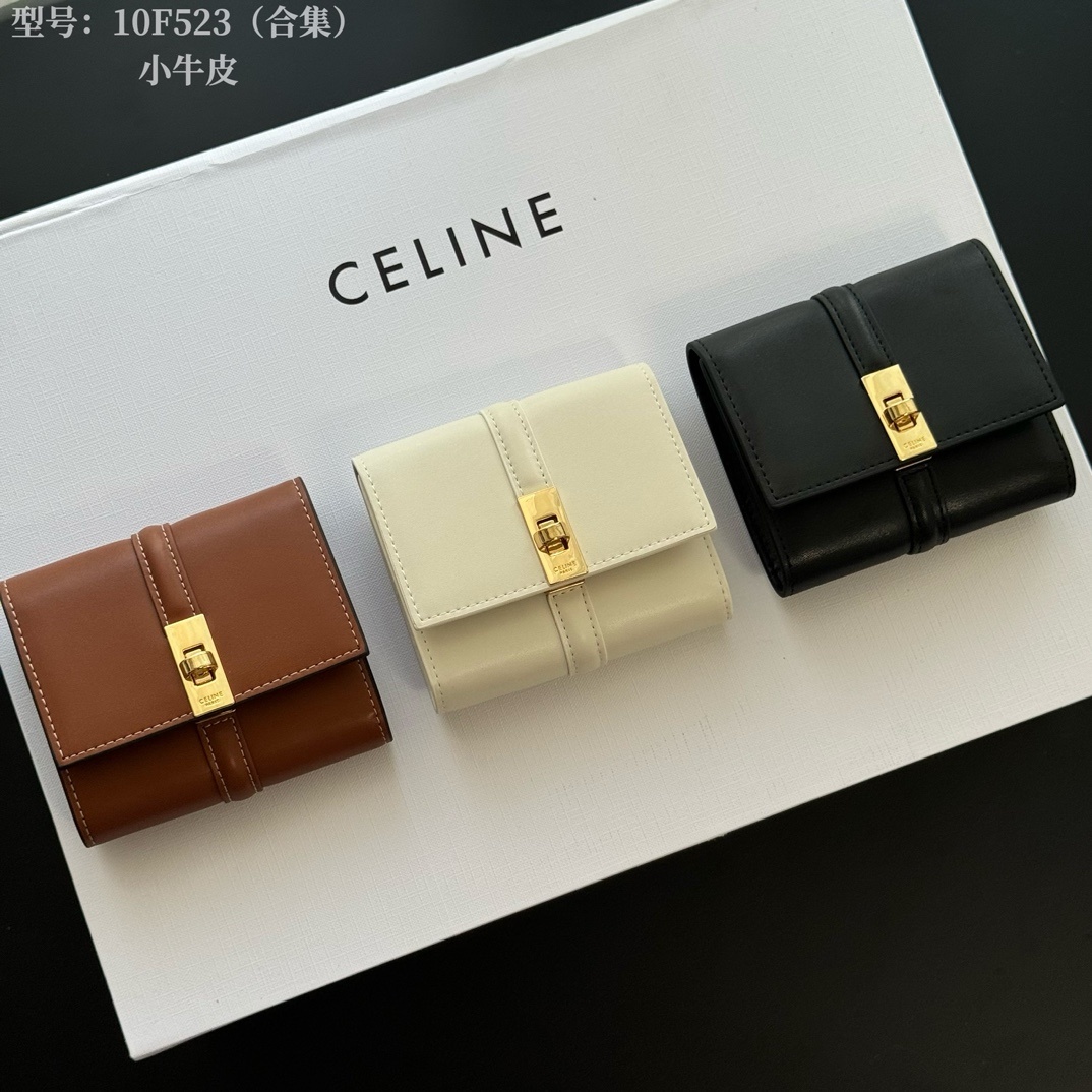 003_ZT CELINE 三つ折り財布 ケース付き10F523 10523 10.5*8.5 - 画像 (1)