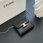 CELINE 三つ折り財布 チェーン付き ケース付き 10D783D 10.5*9*3cm - 画像 (3)
