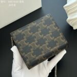 CELINE 三つ折り財布 チェーン付き ケース付き 10D783D 10.5*9*3cm - 画像 (12)