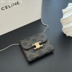 CELINE 三つ折り財布 チェーン付き ケース付き 10D783D 10.5*9*3cm - 画像 (13)