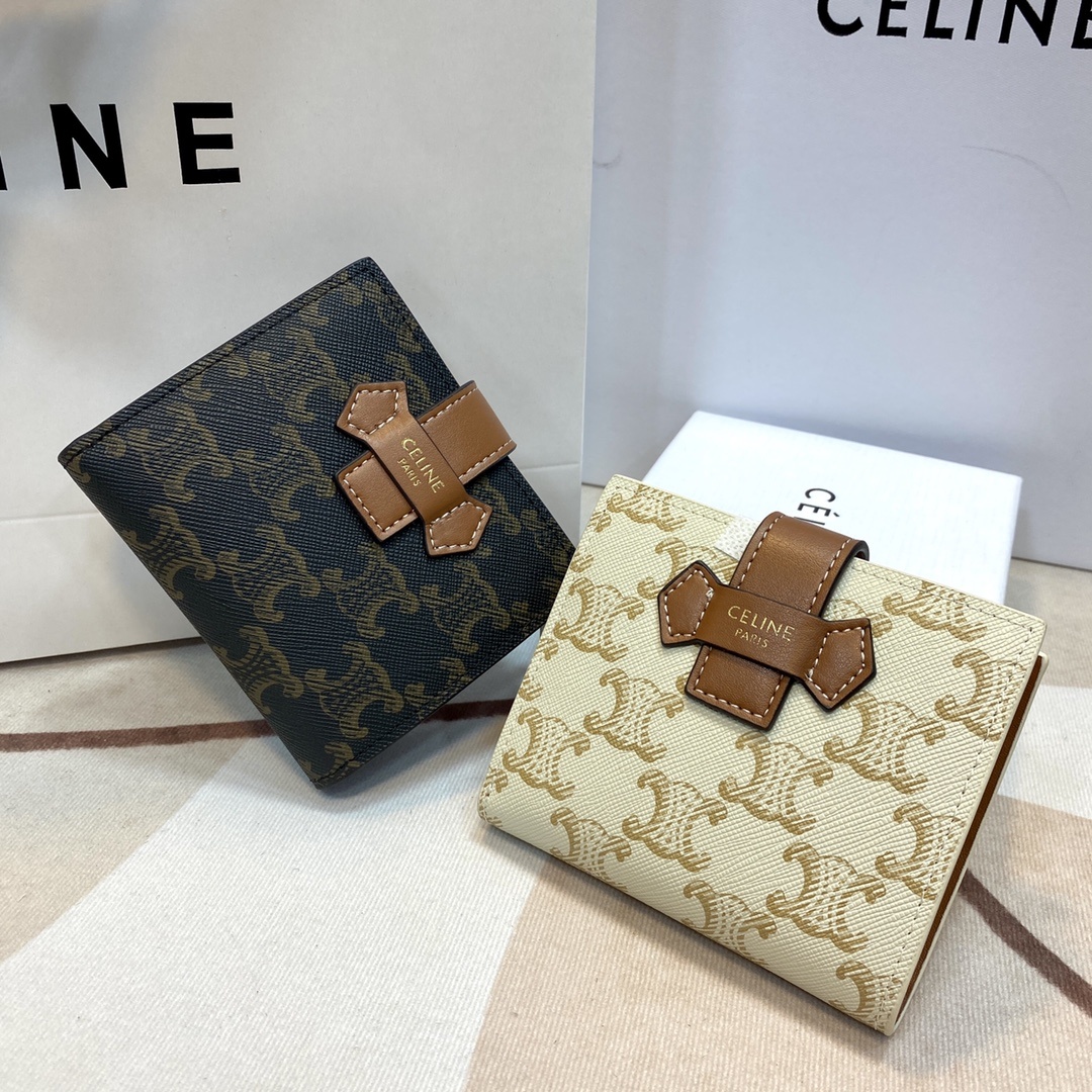 019_ZT CELINE 三つ折り財布 ケース付き 10H262 10.5*9*2cm - 画像 (1)