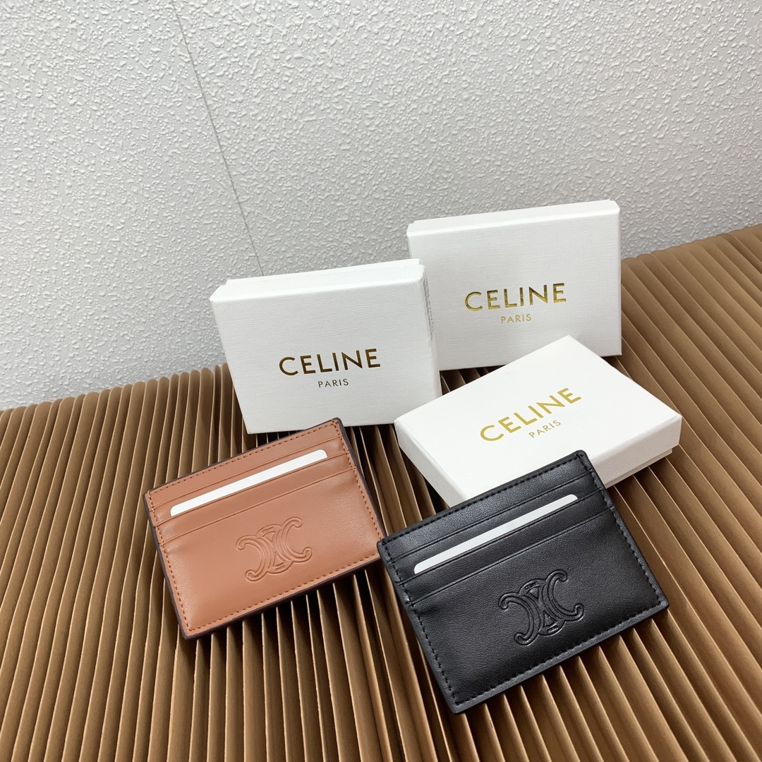 019_ZT CELINE カード入れ ケース付き 10913 11*8cm - 画像 (1)