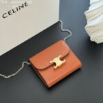CELINE 三つ折り財布 チェーン付き ケース付き 10D783D 10.5*9*3cm - 画像 (9)
