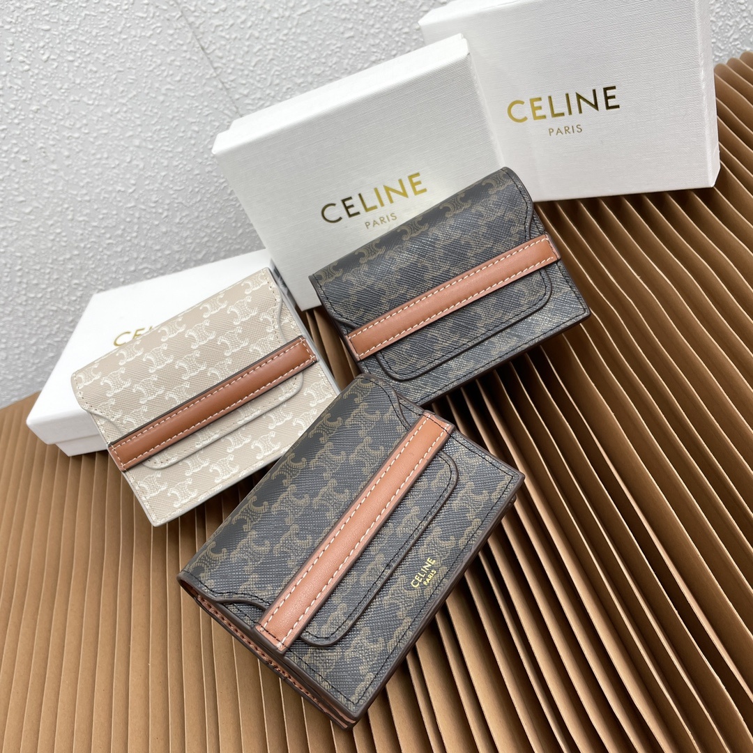 028_ZT CELINE カード入れ ケース付き 31535 11.5*9*4cm - 画像 (1)