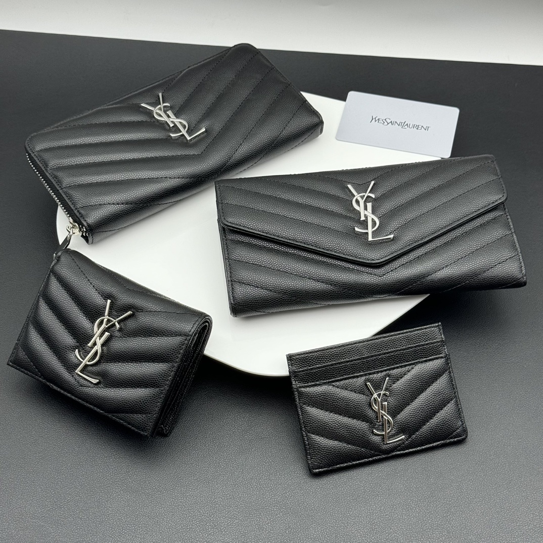 037_ZT SAINT LAURENT 長財布 二つ折り財布 カード入れ ケース付き 423291 530841 358094 372264 10*7.5*0.5 cm 3*8.5*11 cm 19*9cm 19*11*3cm - 画像 (1)