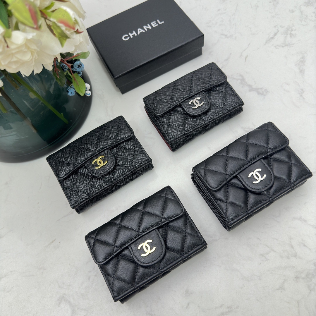 037_ZT Chanel カード入れ カードケース ケース付き 8.5*11*3cm - 画像 (1)