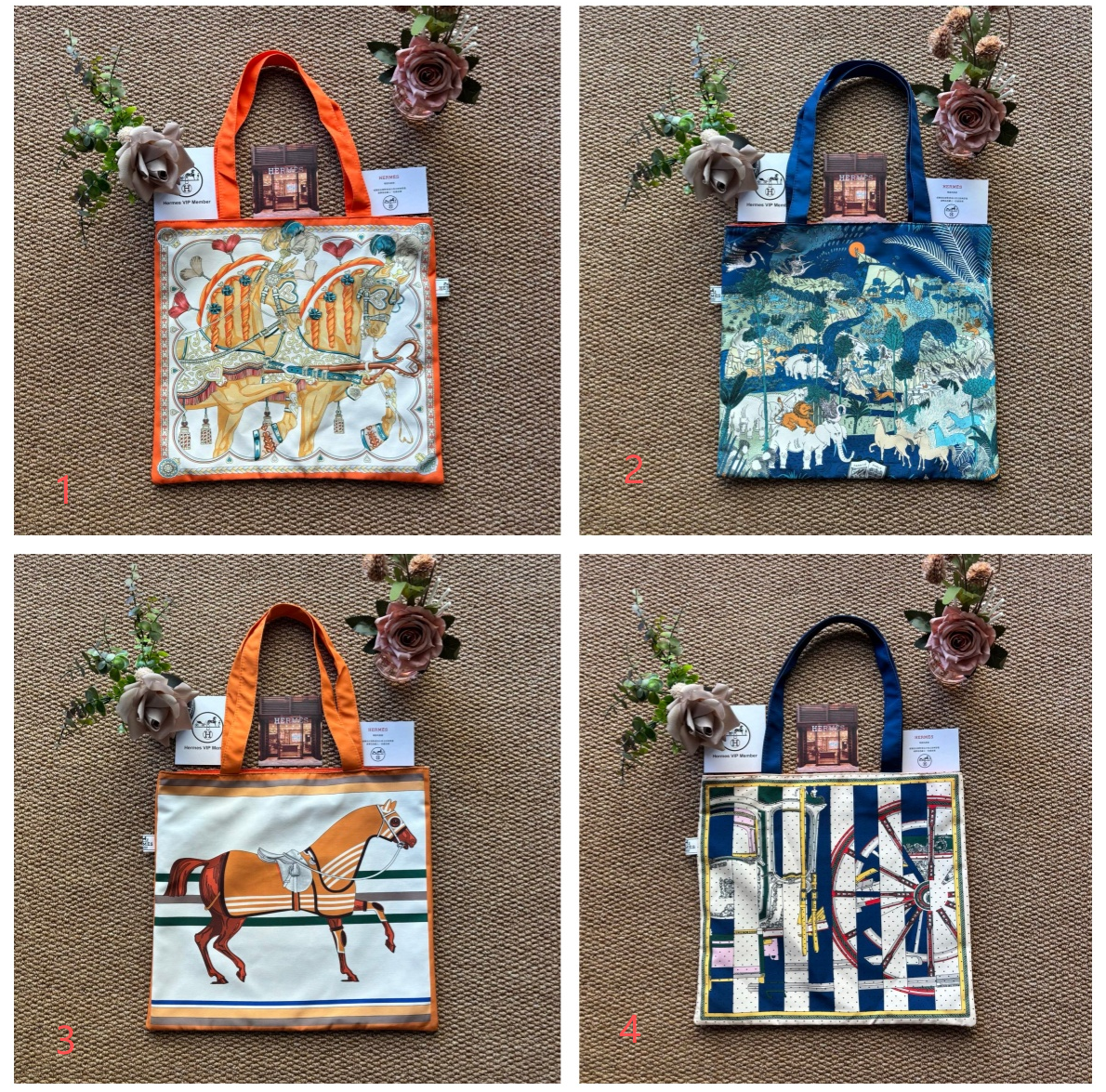 03afd749-0f30-43c9-8e11-d00732de5cd0 Hermes キャンバス トートバッグ ノベルティ 41*39cm - 画像 (1)