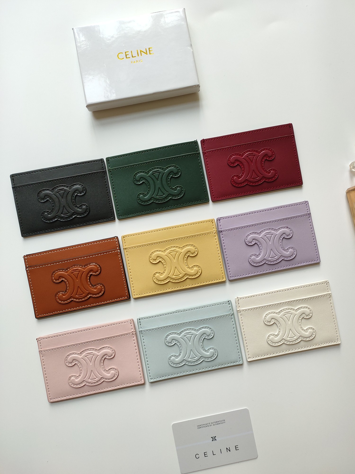 046_ZT CELINE カード入れ ケース付き 10B703 10.5*7cm - 画像 (1)