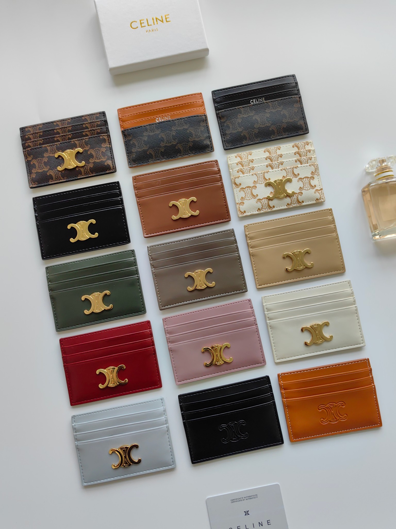 076_ZT CELINE カード入れ ケース付き L833 10.5*7cm - 画像 (1)