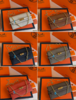 HERMES kelly チェーンウォレット 長財布 ケース付き  20*11cm