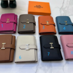 HERMES 三つ折り財布 ケース付き 5*15*2cm