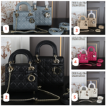 DIOR Lady Dior ハンドバッグ ショルダーバッグ ケース付き 17*15cm 20*17cm