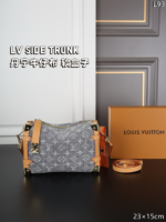 LV SIDE TRUNKMonogram キャンバス デニム ショルダーバッグ ケース付き 23*15cm - 画像 (11)